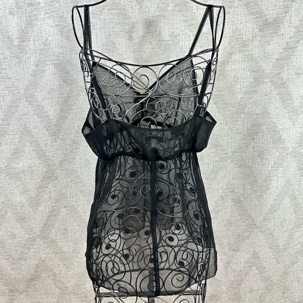 Ravissante Toute la nuit black sheer lingerie babydoll size M/L - Picture 2 of 8